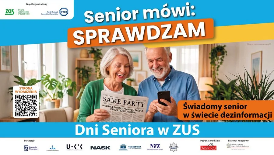 Obraz do artykułu: Dni Seniora 2026 w Toruniu i regionie. ZUS ostrzega przed dezinformacją i zaprasza na spotkania