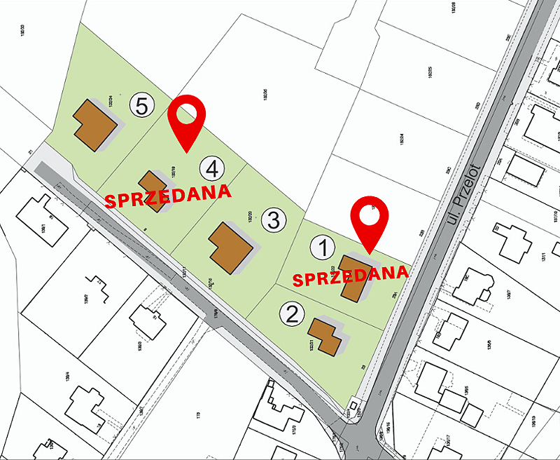 plan działek w Grębocinie