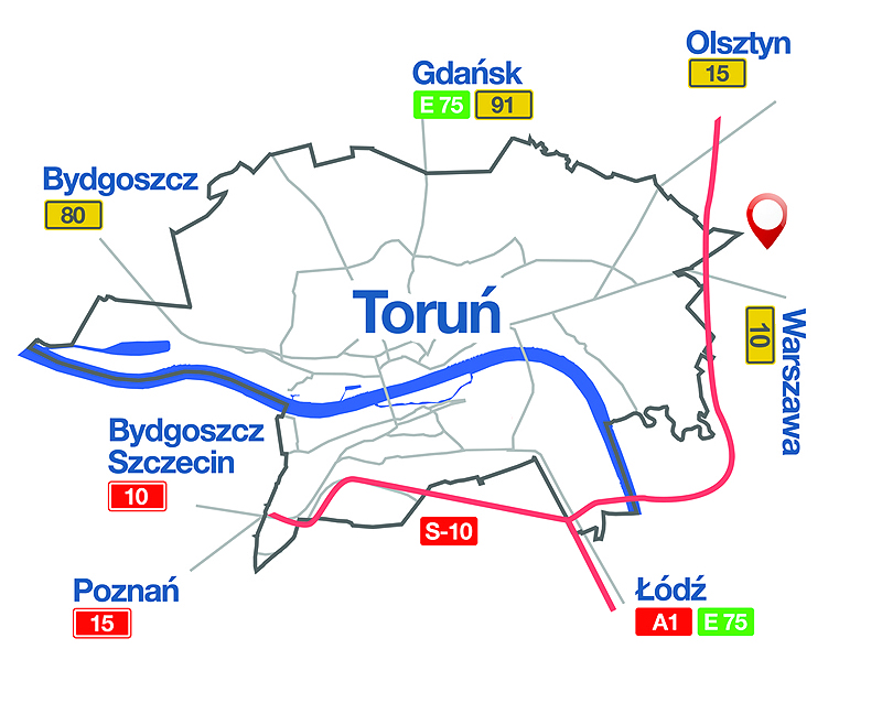 Mapka z usytuowaniem nieruchomości w Lubiczu