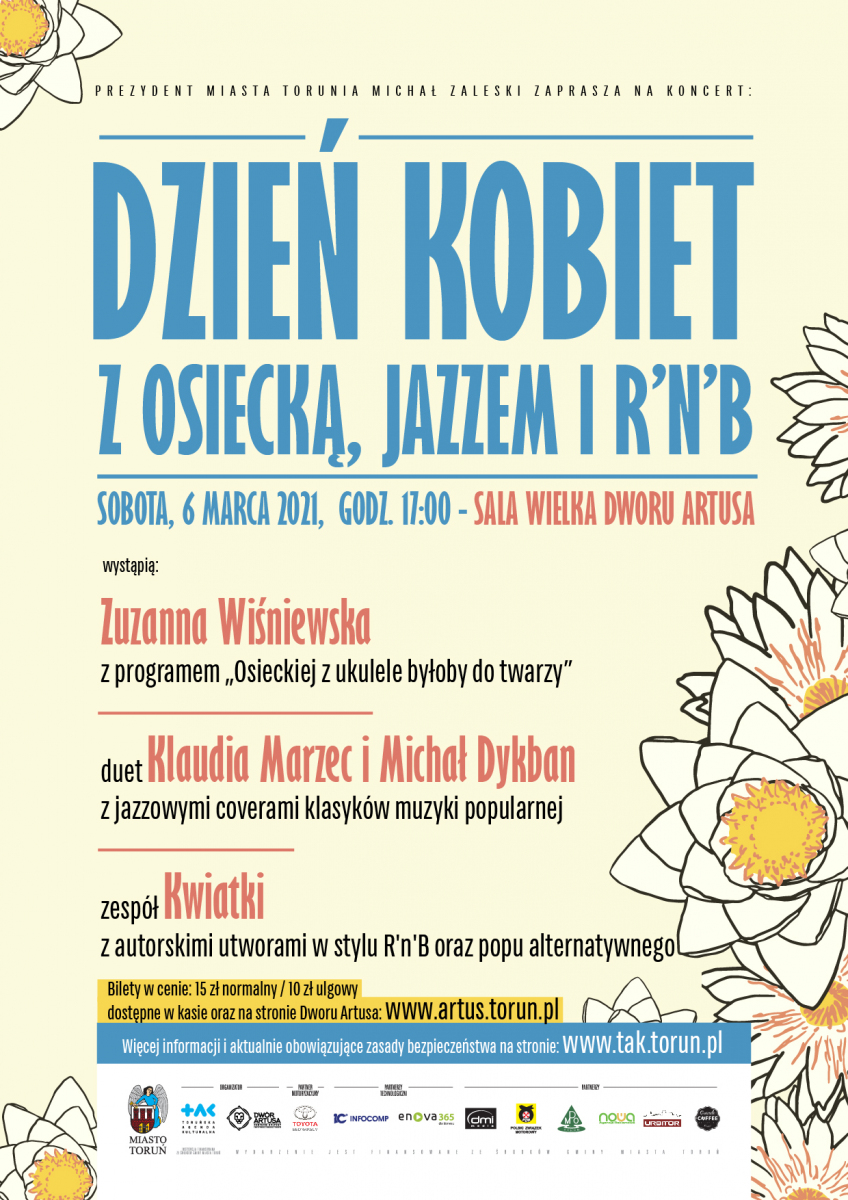 Plakat wydarzenia - Dzień kobiet z Osiecką, jazzem i R'n'B