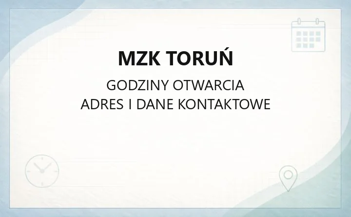 MZK Toruń - kontakt, kasy biletowe, reklamacje i wynajem taboru