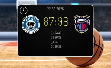 [KOSZYKÓWKA] Arriva LOTTO Twarde Pierniki Toruń lepsze od Anwilu we Włocławku 98:87 w Orlen Basket Lidze