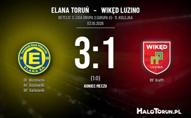[PIŁKA NOŻNA] Elana Toruń – Wikęd Luzino 3:1 w 11. kolejce – Betclic 3. Liga Grupa 2 (Grupa II)