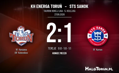 [HOKEJ] Tauron Hokej Liga – KH Energa Toruń – STS Sanok 2:1