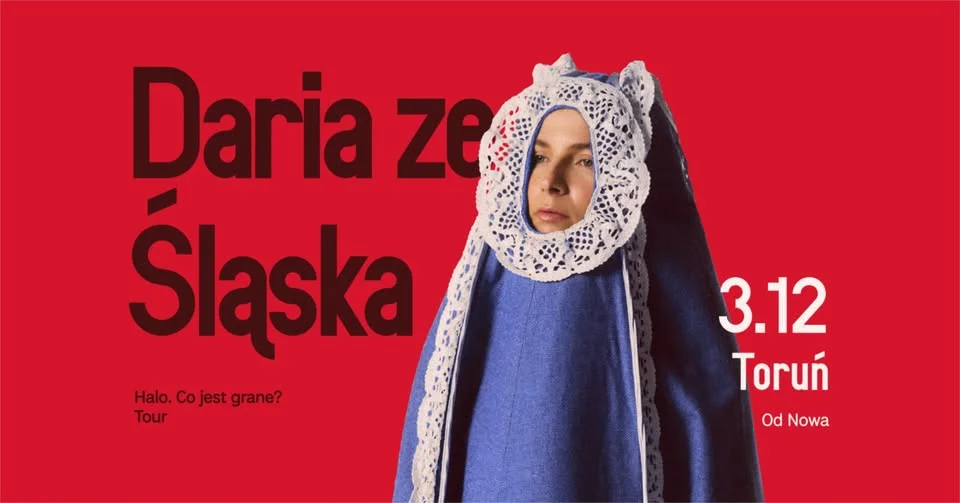 Grafika promocyjna wydarzenia Daria ze Śląska w Toruniu