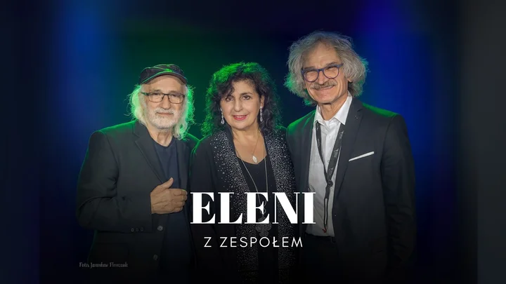 Obrazek przedstawia grafikę promocyjną wydarzenia Jubileuszowy koncert Eleni z zespołem w Toruniu
