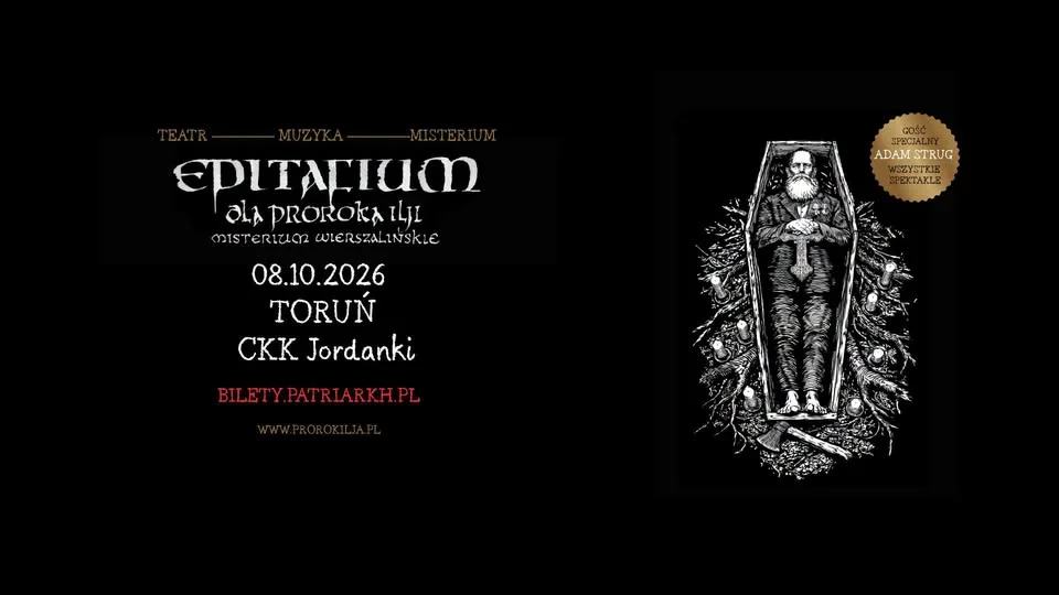 Grafika promocyjna wydarzenia Epitafium dla Proroka Ilji – Toruń