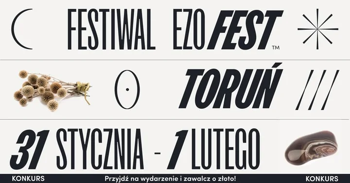 Grafika promocyjna wydarzenia Festiwal Ezoteryki i Medycyny Naturalnej w Toruniu