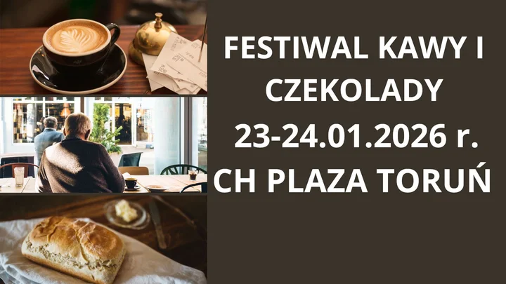 Grafika promocyjna wydarzenia Festiwal Kawy, Czekolady i Słodyczy Toruń
