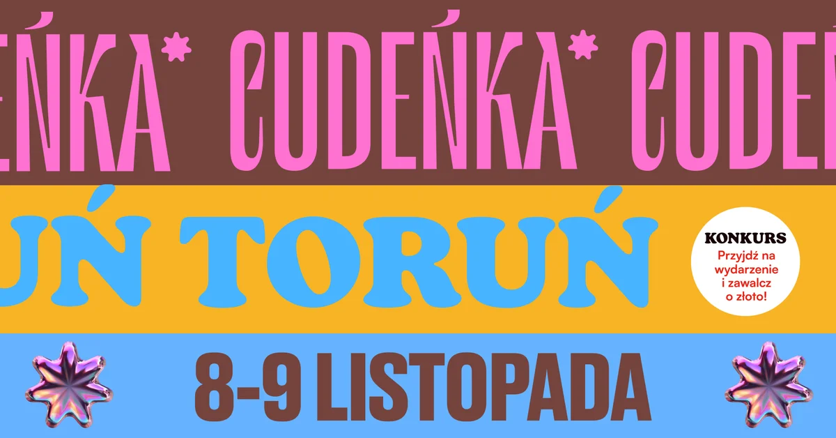 Grafika promocyjna wydarzenia Festiwal rękodzieła w Toruniu — targi twórców i ręcznych wyrobów