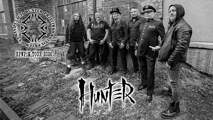 Grafika promocyjna wydarzenia HUNTER w Lizard King Toruń — koncert 1 marca 2026