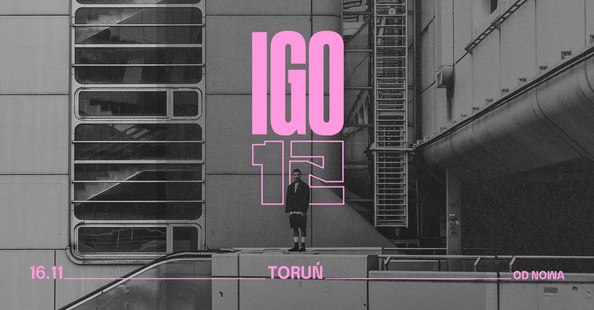 Grafika promocyjna wydarzenia Koncert IGO promujący album "12" w Toruniu