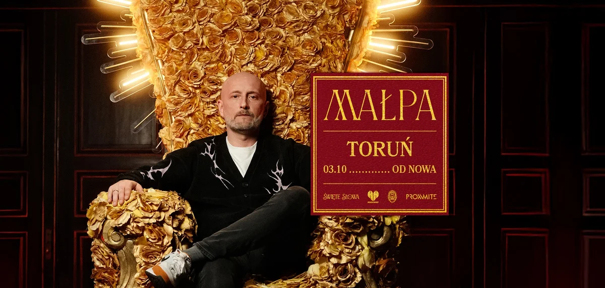 Grafika promocyjna wydarzenia Koncert Małpy promujący album w Toruniu