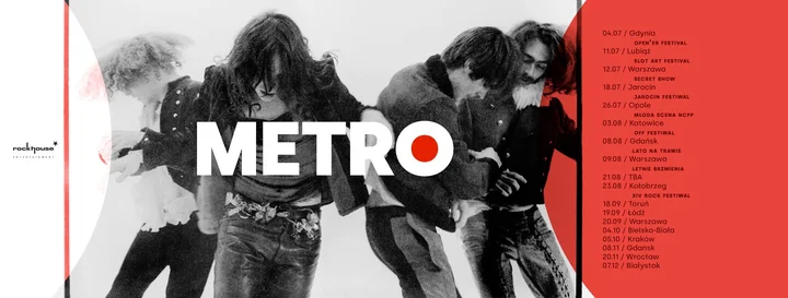 Obrazek przedstawia grafikę promocyjną wydarzenia Koncert METRO w Toruniu — 18 września 2025