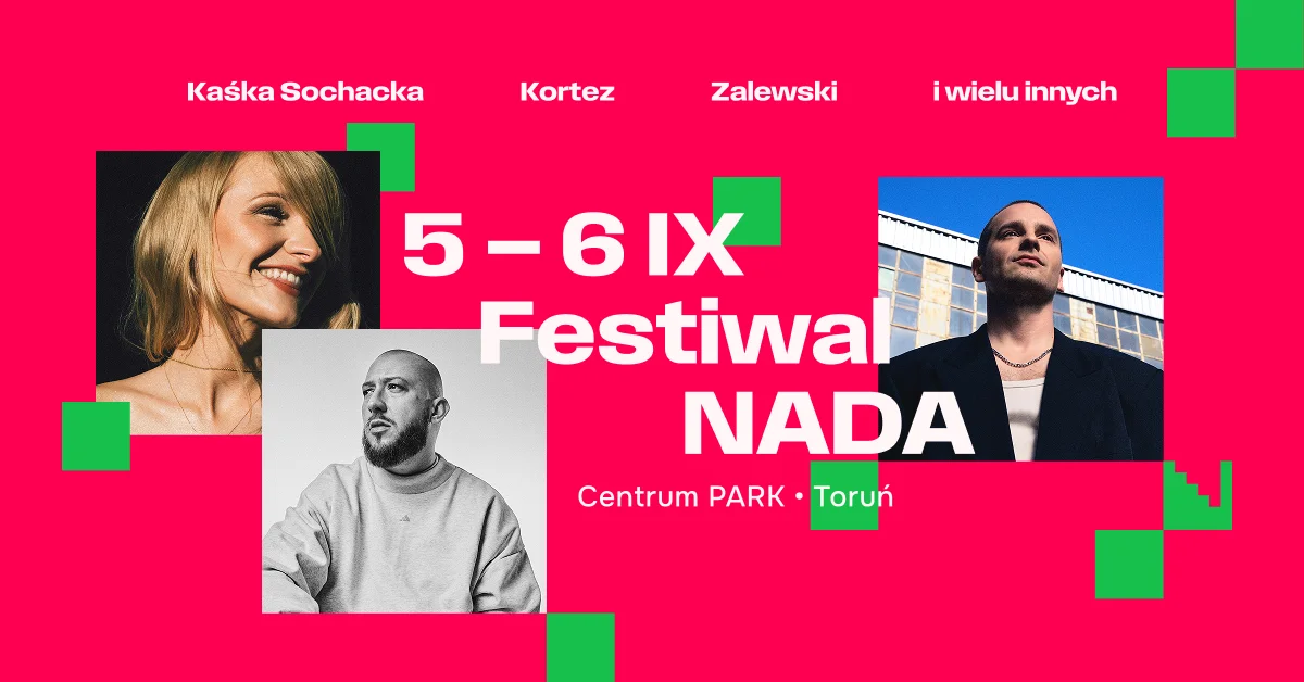 Grafika promocyjna wydarzenia Muzyczna impreza plenerowa w Toruniu na początku września