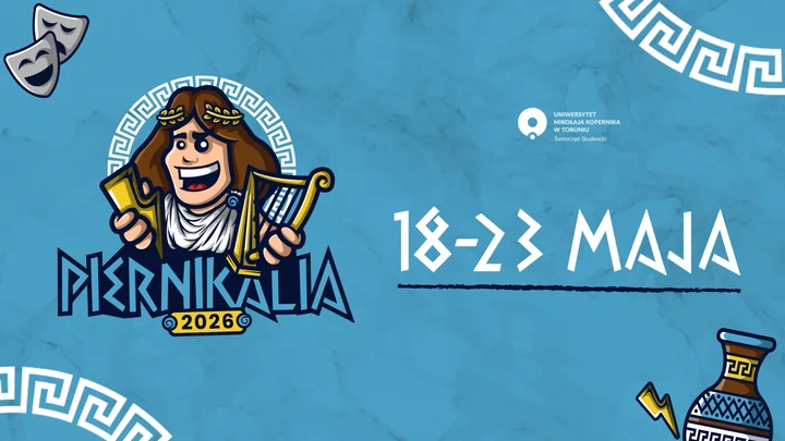 Grafika promocyjna wydarzenia Piernikalia na Olimpie — Toruń, 18–24 maja 2026