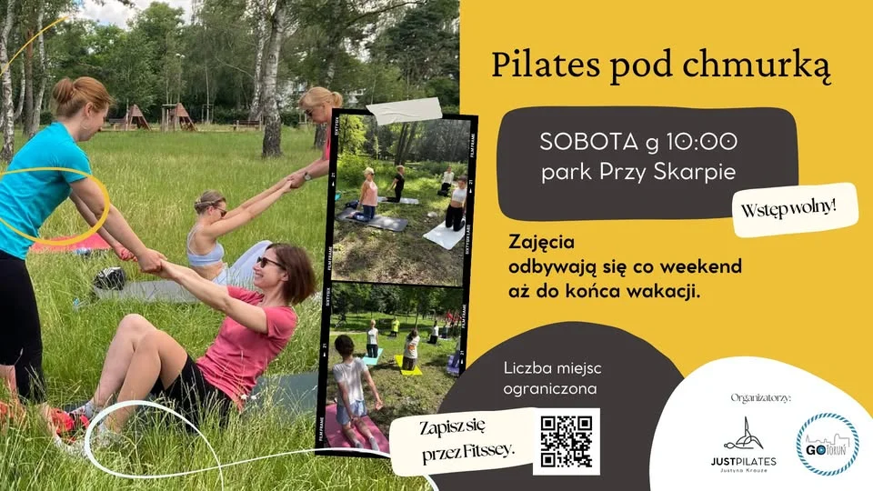 Grafika promocyjna wydarzenia PILATES POD CHMURKĄ - SKARPA w Toruniu