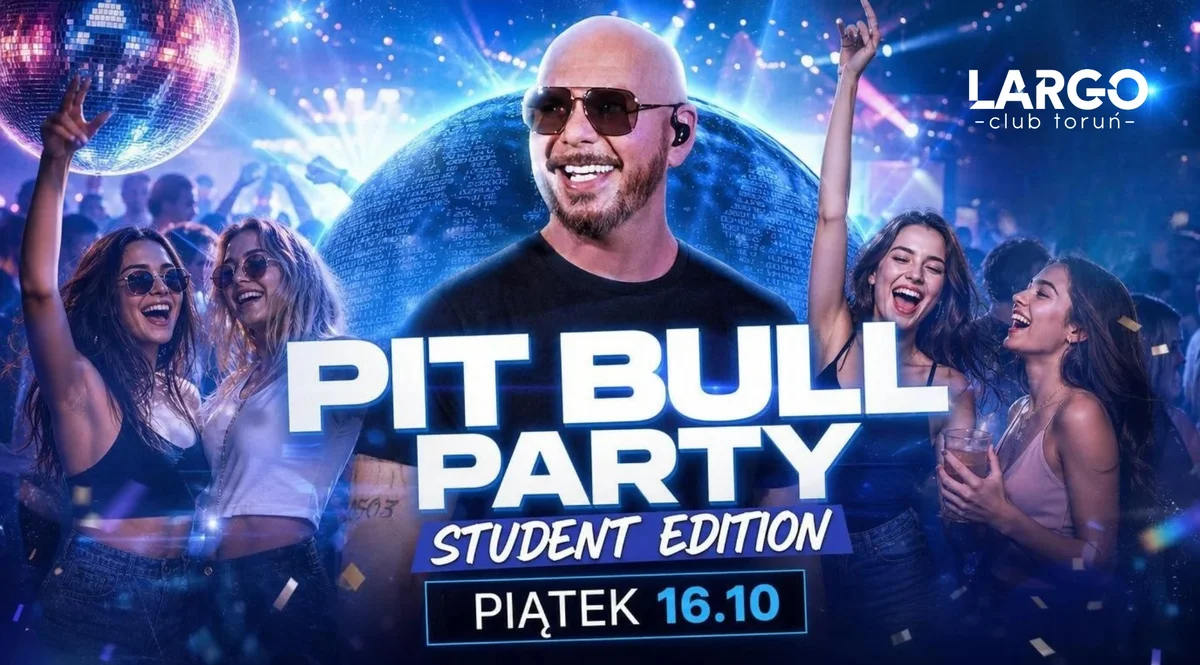 Grafika promocyjna wydarzenia PITBULL Party w Largo Club