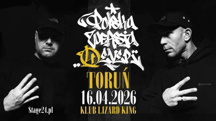 Grafika promocyjna wydarzenia Polska Wersja — PW4EVER Tour w Toruniu (16 kwietnia 2026)