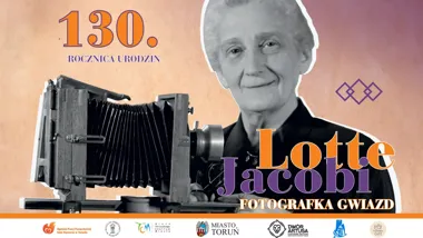 Grafika promocyjna wydarzenia 130. rocznica urodzin Lotte Jacobi