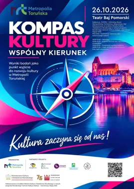 Grafika promocyjna wydarzenia Konferencja metropolitalna KOMPAS 2026 – porozmawiajmy o przyszłości kultury