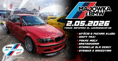 Grafika promocyjna wydarzenia Majówka z BMW w Toruniu 2026 — Motopark pełen mocy