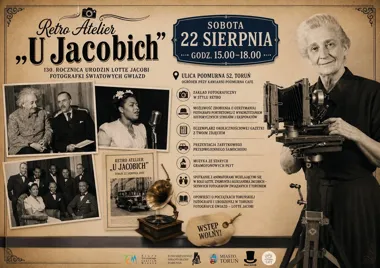 Grafika promocyjna wydarzenia Retro Atelier „U Jacobich”