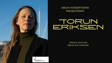 Grafika promocyjna wydarzenia Torun Eriksen — otwarcie sezonu w Dølen Kulturscene