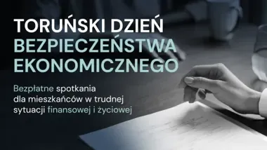 Grafika promocyjna wydarzenia Toruński Dzień Bezpieczeństwa Ekonomicznego
