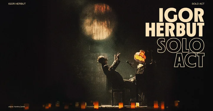 Obrazek przedstawia grafikę promocyjną wydarzenia Intymny koncert Igora Herbuta przy fortepianie w Toruniu