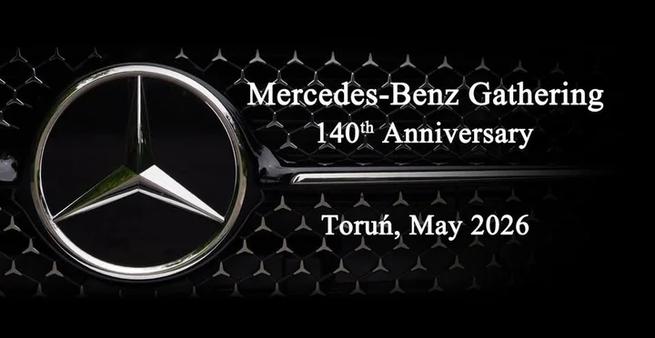 Grafika promocyjna wydarzenia MERCEDES‑BENZ GATHERING 140th ANNIVERSARY — Toruń 2026