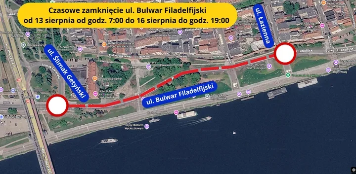 Festiwal Wisły zmieni przejazd Bulwarem. Kierowcy wybiorą objazdy