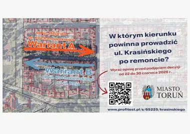 Mieszkańcy zdecydują o kierunku ul. Krasińskiego po remoncie