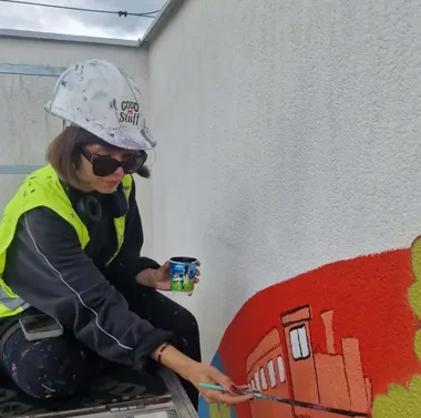 Uczniowie zaprojektowali mural o Podgórzu. Potem ruszą jego śladem