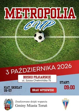 Najmłodsi piłkarze zagrają bez wpisowego. Metropolia Cup w Toruniu
