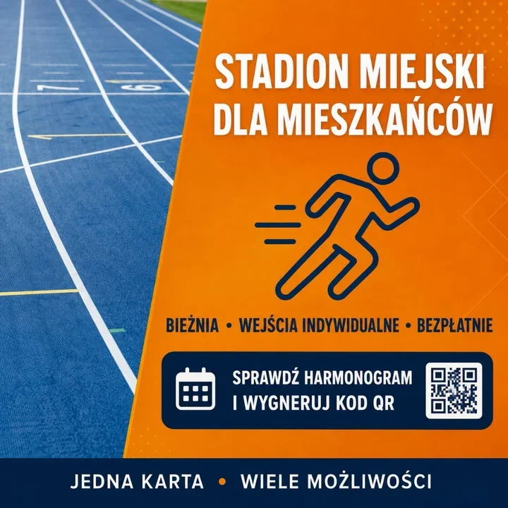 Bezpłatne treningi na stadionie w Toruniu. Wystarczy kod QR