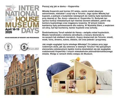 Kopernik bez szkolnego zadęcia - w Toruniu pokażą, jak żyło się w kamienicy