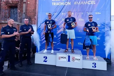 Toruński policjant na podium Mistrzostw Policji w triathlonie