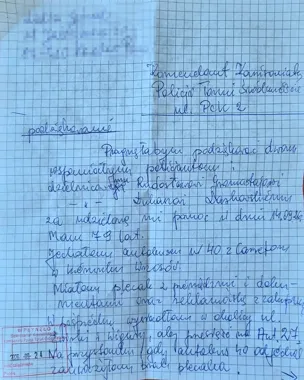 Zostawiła plecak w autobusie. Pomogli jej toruńscy dzielnicowi