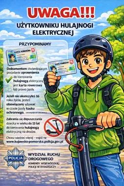 Dzieci do 13 lat wyłączone z ruchu - hulajnogi tylko dla starszych