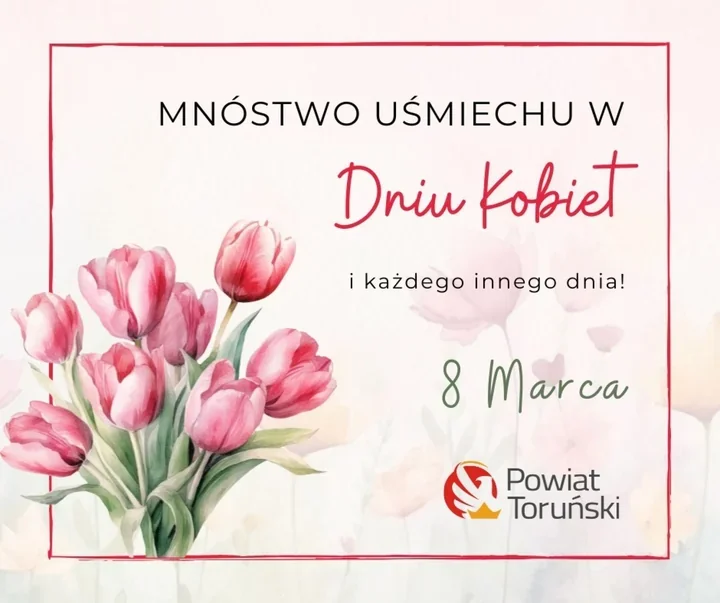 Starostwo życzy paniom wszystkiego najlepszego i przypomina o godzinach urzędowania