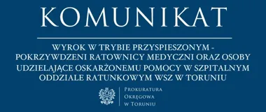 Sześć miesięcy więzienia w zawieszeniu za atak na medyków w Toruniu